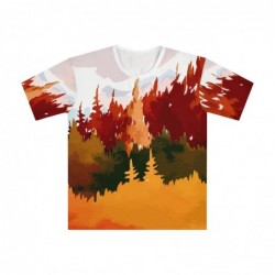 Górski las jesienią Luźny T-shirt