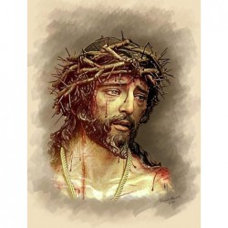 Jezus w koronie cierniowej Rysunek Artystyczny