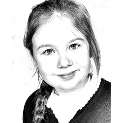 Portret ze zdjęcia rysowany ręcznie ołówkiem  A3, A4